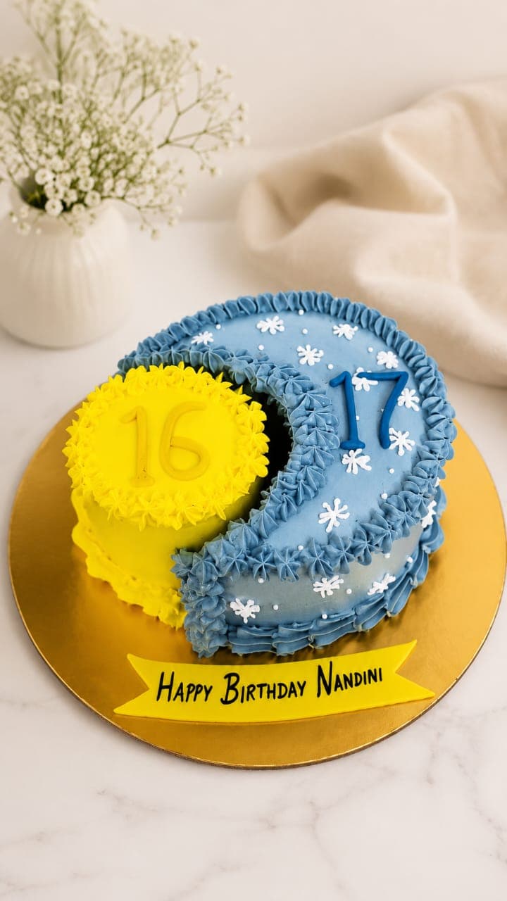 Sun & Moon Age Transition Birthday Cake 2