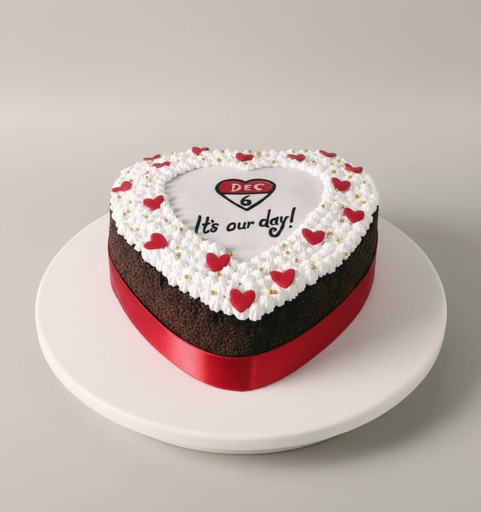 Romantic Heart Milestone Cake