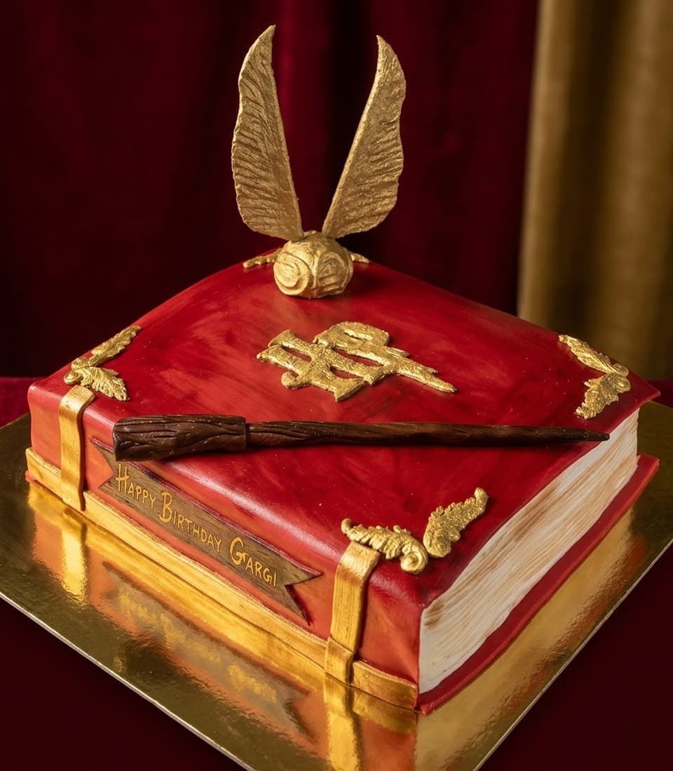 Harry Potter - Gryffindor Red Spellbook Cake