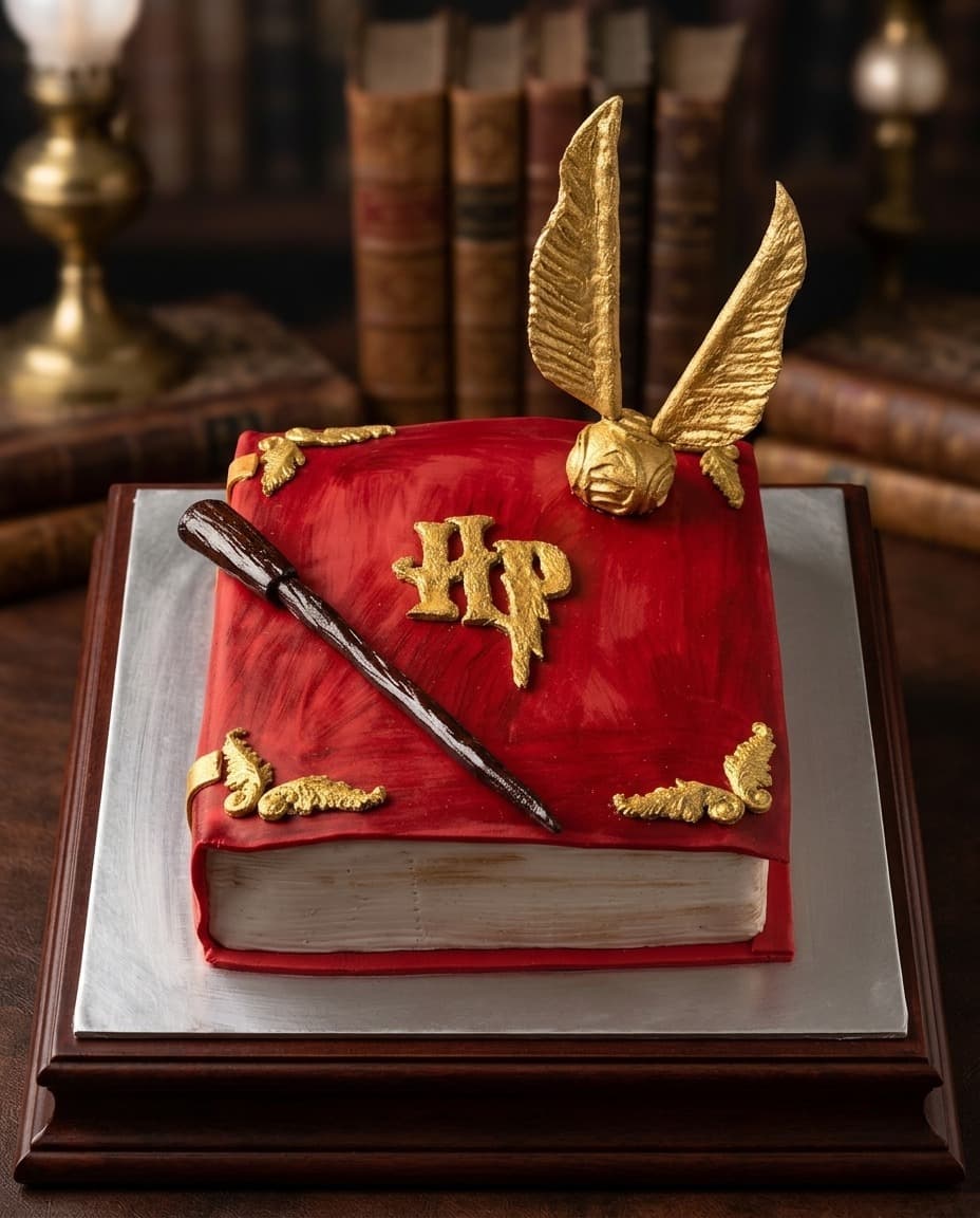 Harry Potter - Gryffindor Red Spellbook Cake 2