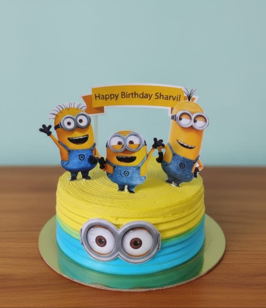 Minions Yellow and Blue Cake