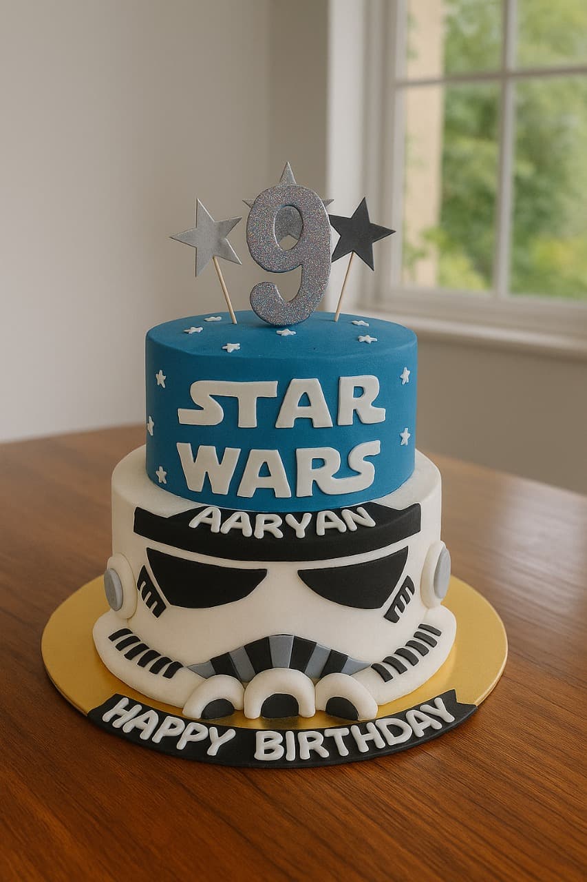 Star Wars Stormtrooper Tiered Cake 2